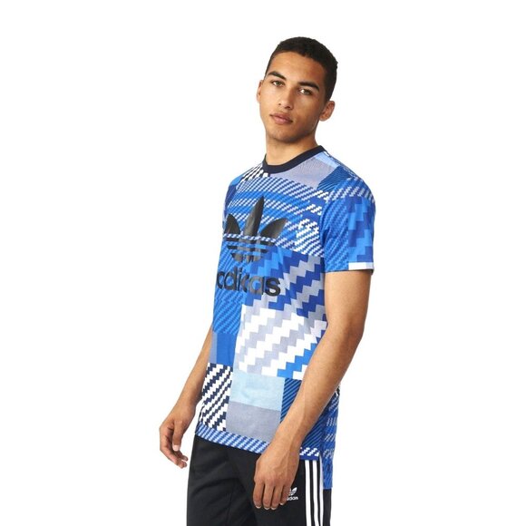 NEW! Adidas Originals Big Trefoil Logo Tee Shirt Royal Blue SZ M - Picture 4 of 13